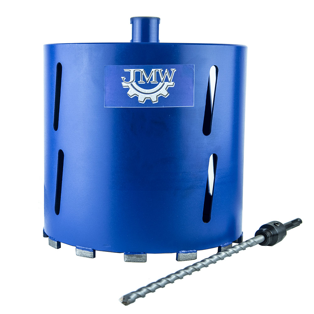 10" Dry Core Drill Bit for Concrete & Brick 1/2" Shank Arbor 30/40